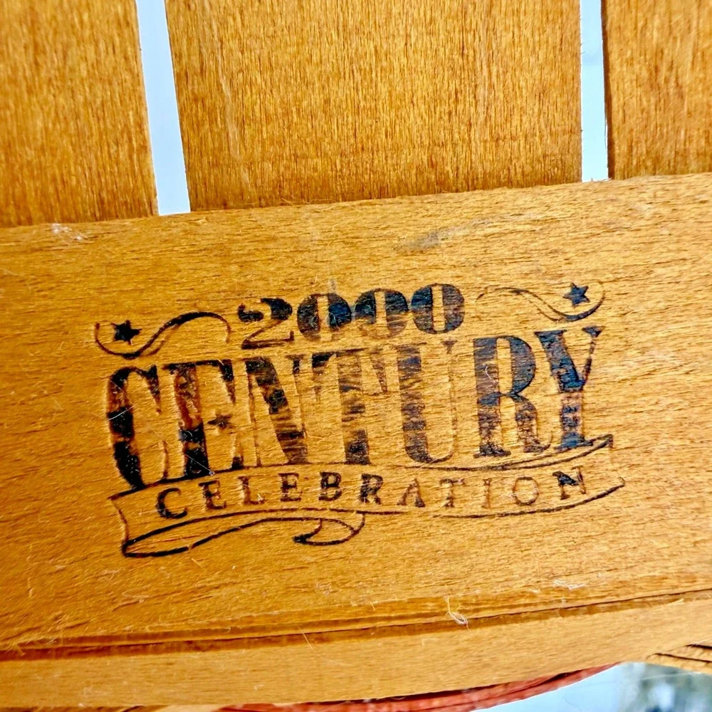 Longaberger 2000 Century Celebration Basket Lid & Protector Handwoven USA 11x7
